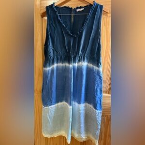 Faherty Blue and White Ombre Swim Cover-Up